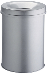 Durable Waste basket Safe round 30 liter grijs