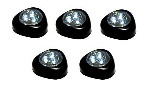 OmniaLaser 5 x B038LF 5 stuks nachtlampje, bewegingsmelder, led-kastverlichting, draadloos, op batterijen werkend licht voor kast, hal, trappen, garage, kinderkamer enz