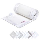 babybay Nestje 3D mesh piqué Original, witte stippen parelgrijs