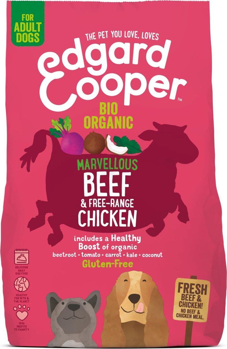Edgard & Cooper Verse Biorund & Biokip (vrije uitloop) Brok - Voor volwassen honden - 700g