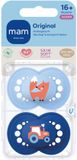 MAM Original Pure Silikon Fopspeen 16+ mnd Blauw - 2 stuks