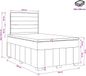 vidaXL Boxspringbed met matras, crème kleur, 120 x 190 cm, gestoffeerd