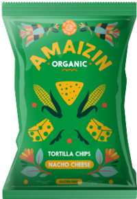 Amaizin Corn chips organic nacho 150g