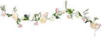 Zijde kunstbloemengordijn - Set van 6 - Zijden bloemen - Champagnekleur