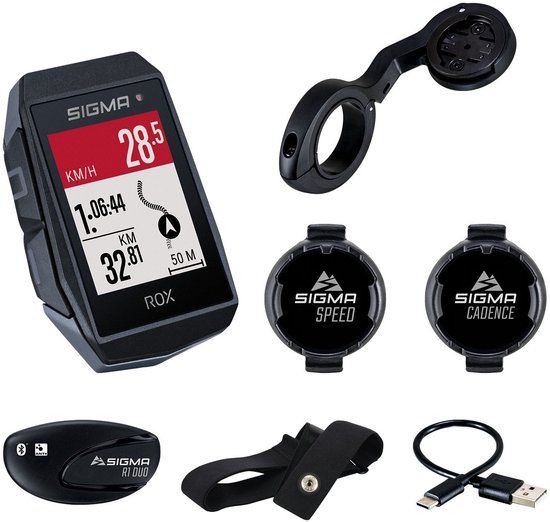 Sigma ROX 11.1 EVO GPS Fietscomputer Set - Zwart - Incl. HR & Cadanssensor