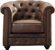 Vente-unique Fauteuil CHESTERFIELD van microvezel met vintage look