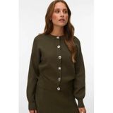 VERO MODA gebreid vest - donkergroen