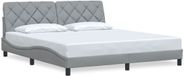 vidaXL Bedframe - Stof - Lichtgrijs - 180x200 cm