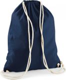 Merkloos Gymtas sport/zwemmen - 2x stuks - rugzak - donkerblauw - met rijgkoord - 46x37 cm - katoen - 12 liter