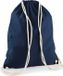 Merkloos Gymtas sport/zwemmen - 2x stuks - rugzak - donkerblauw - met rijgkoord - 46x37 cm - katoen - 12 liter