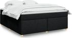 Maison Exclusive - Sommier à lattes de lit avec matelas Noir 180x200 cm Tissu