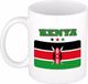 Bellatio Decorations Shoppartners Bv Koffie mok met vlag Kenia - drinkbeker - Keniaanse vlag - 300 ml - supporters - feestartikelen - cadeau