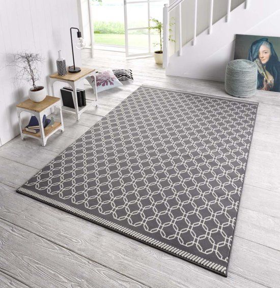 Zala Living Design Vloerkleed Chain - 160x230 cm - Grijs & Crème