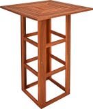 Casaria Statafel - Acacia Hout 110cm Hoog 75x75cm Vierkant