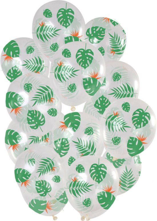 Folat Ballonnen Tropische Bladeren 30cm - 15 stuks