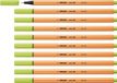 STABILO point 88 Fineliner - 0.4 mm - Vleugje Limoen - Doos 10 stuks