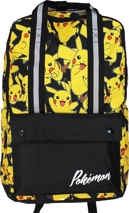 Difuzed Pokémon - Pikachu All Over Print Backpack - Zwart/Geel