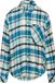 s.Oliver Geruite overhemdblouse van viscosemix voor dames - Azuurblauw