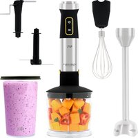 JAP JAP ForceBlend F2 - Staafmixer set 5in1 - Ice crusher - 21 snelheden en turbo - Extra krachtig 1500w - Staafmixerset met hakmolen