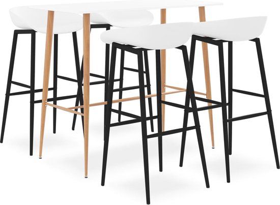 vidaXL 5-delige Barset Wit
