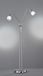 Reality Leuchten Lampadaire Antibes R40172007 - Métal - Nickel Mat