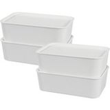 W5 Boîtes de rangement avec couvercle 2,5 L - 4 pièces