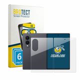 BROTECT Screenprotector 6 Stuks voor Samsung Galaxy Z Fold 8 (Voor+Achter) Beschermglas transparant