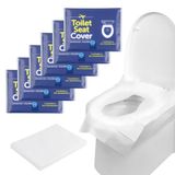 Romon 48 stuks grote wegwerp-wc-brilhoezen, biologisch afbreekbare wegwerp-wc-brilhoezen, 47 x 39 cm, wegwerp-wc-deksel en kinderwc-brilhoes, voor reizen in de open lucht