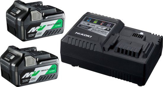 HiKOKI BoosterPack MultiVolt 2 x 18 V 5,0 Ah / 36 V 2,5 Ah + Acculader UC18YSL3 - UC18YSL3WEZ