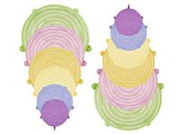 BEPER C102COC101 Deksel van silicone, uittrekbaar, 12 stuks, gekleurd, robuust, herbruikbaar voor levensmiddelen, kommen, borden, glazen, potten, BPA-vrij, verschillende maten, Magic Lids