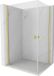 Mexen Mist-B Duo porte de douche pivotante 95 x 80 cm, transparent, or brossé