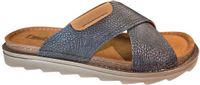Fischer 566660 Slippers Blauw Leer Heren - Blauw - 41