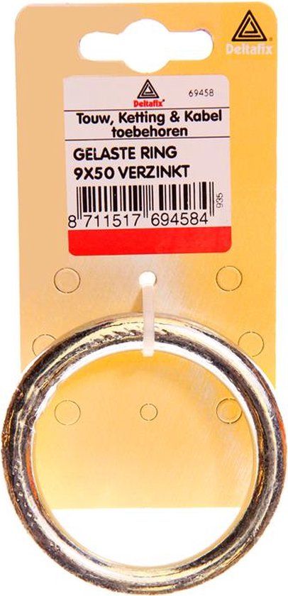 Deltafix Gelaste ring Ø 50 mm | 9 mm dik | verzinkt