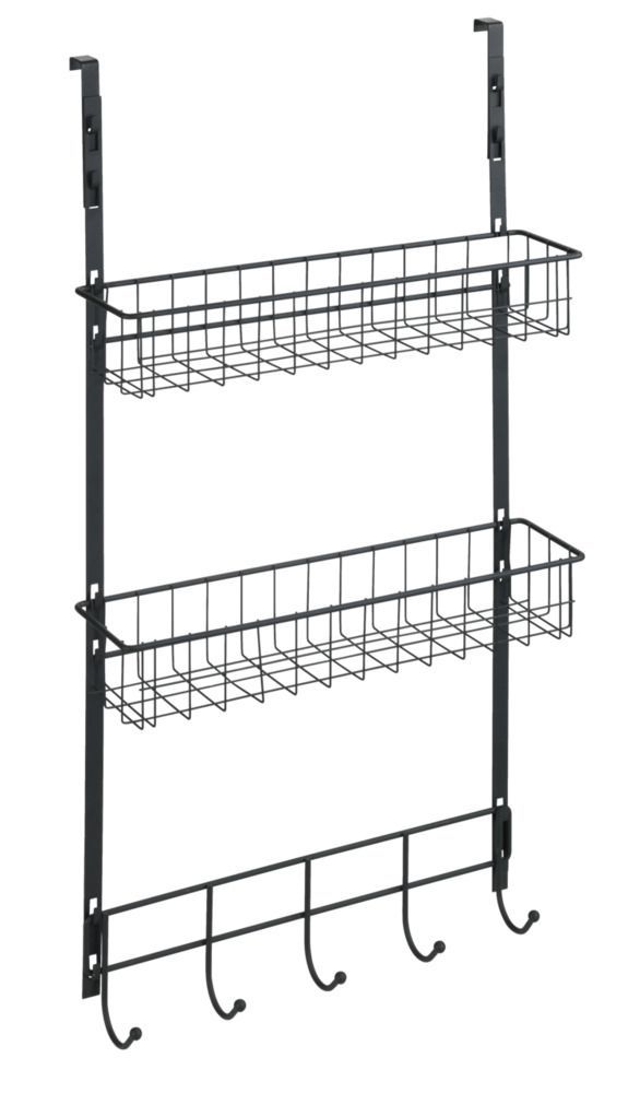 Wenko Multifunctioneel over de deur rek - Zwart - Metaal - Modern
