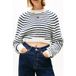 Tommy Hilfiger Tjw Crop Badge Sweater Ancient White/stripe Taille: XS