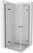 Mexen Roma Duo cabine de douche avec porte battante 90 x 90, transparent, noir
