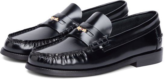Tommy Hilfiger Leren Loafers Zwart