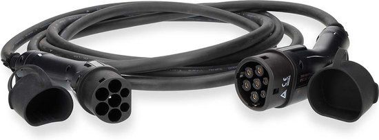 Nedis Laadkabel voor Elektrische Auto – 22 kW/32A – 3-Fase – 5 m – Type 2 – Zwart
