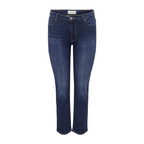 ONLY CARMAKOMA mid waist slim fit jeans CARSUI dark blue denim
