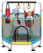 Trampoline pour enfants 150 cm avec filet de sécurité, bleu