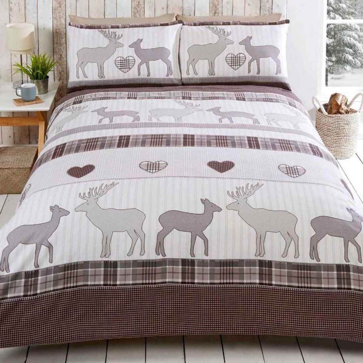 Rapport Dekbedovertrek St Andrews flanel naturel 2-persoons