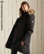 Superdry Parka met imitatiebont en capuchon Dames Zwart
