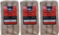 Esschert Design Bv 3x zakken houtbriketten 10 kilo voor kachel/openhaard - Bois - Briquettes de bois pressées