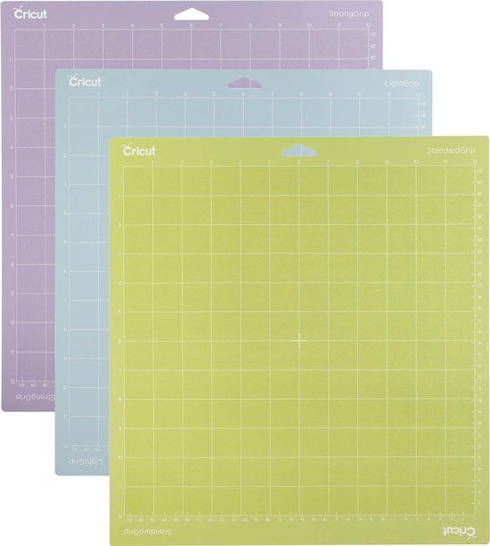 Cricut Explore/Maker Mat 3-Pack 30x30cm - LightGrip, StandardGrip & StrongGrip