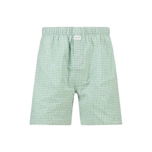 America Today wijde geruite boxershort - lichtgroen