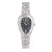 Relogio Radiant - Analoog kwartshorloge voor dames, Sophia collectie, 25 mm ovale kast, zwarte wijzerplaat, zilveren armband met vouwsluiting, inclusief batterij, 3 ATM waterbestendigheid