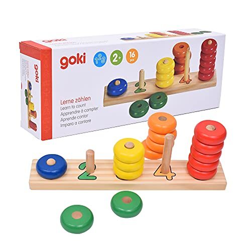 Goki 58941 Sorteerspel leren tellen met ringen