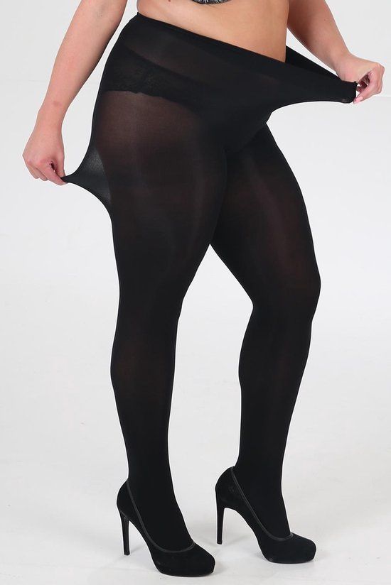 Zwart 90 den Panty zwart Curvy Pamela Mann - Maat 58-60