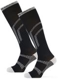 Poederbaas Skisokken Lightweight - 2 paar - Zwart - Maat 35/38