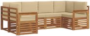 vidaXL Acacia Hout Hoek Loungeset 2-zits Natuurlijk en Beige